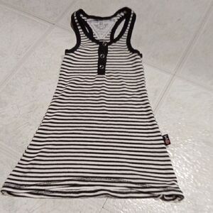 Striped Black and White Kids Dress